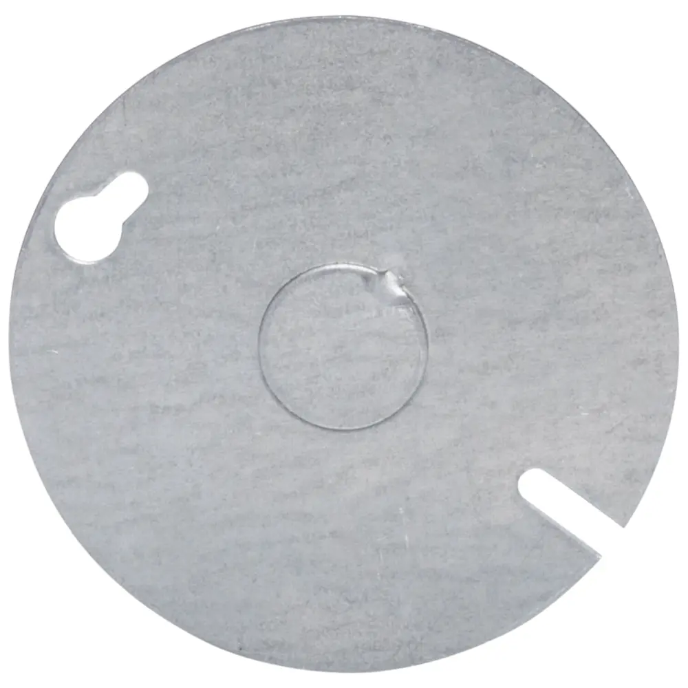 3-1/2" Round Flat Cover, 1/2" KO