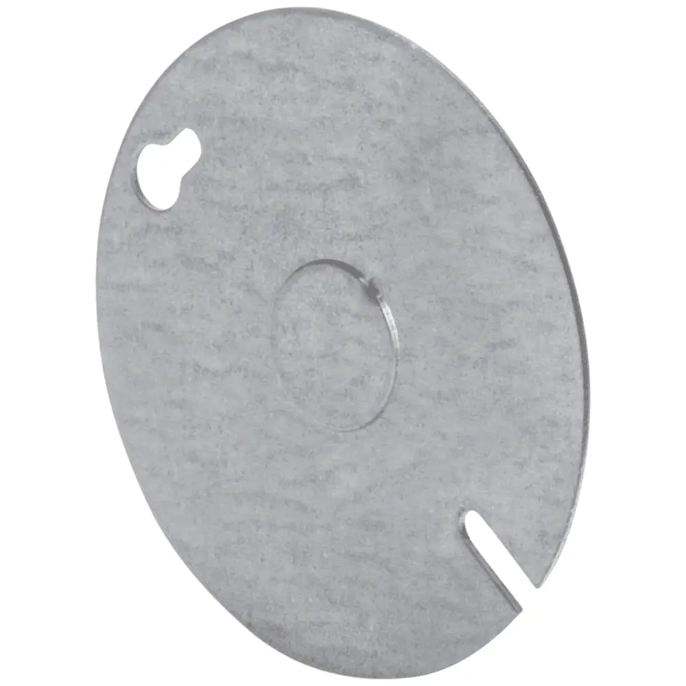 3-1/2" Round Flat Cover, 1/2" KO