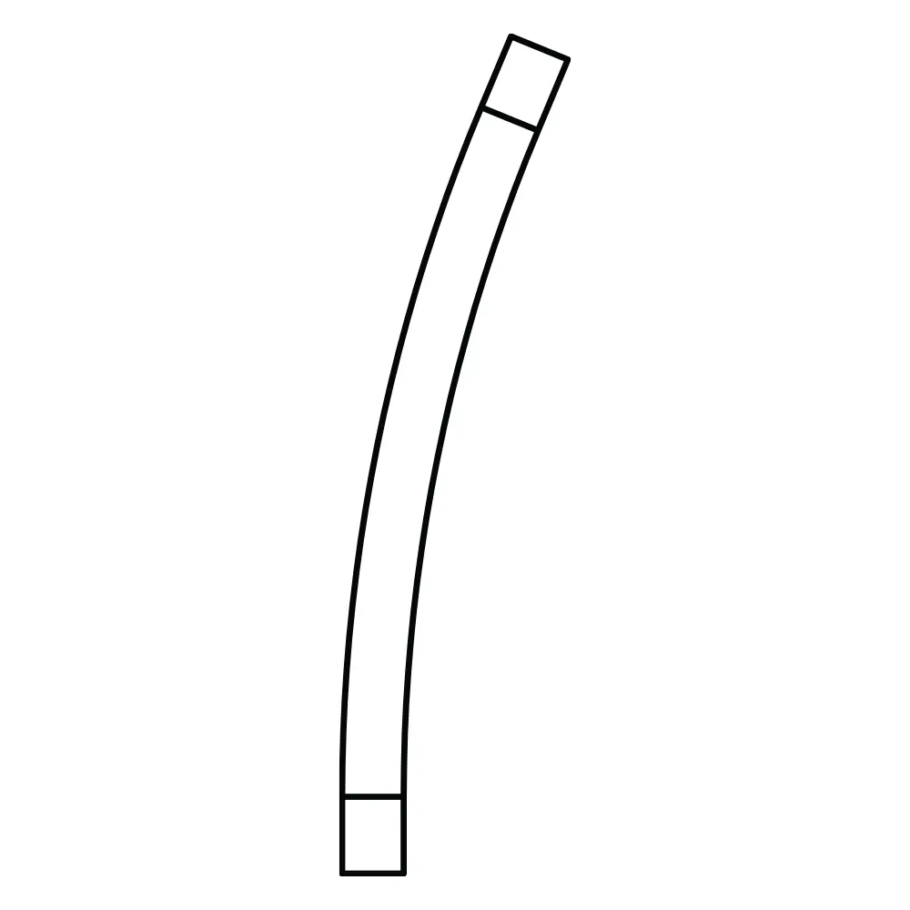 3" 22.5° PVC Plain End Elbow, Schedule 40, 18" Radius