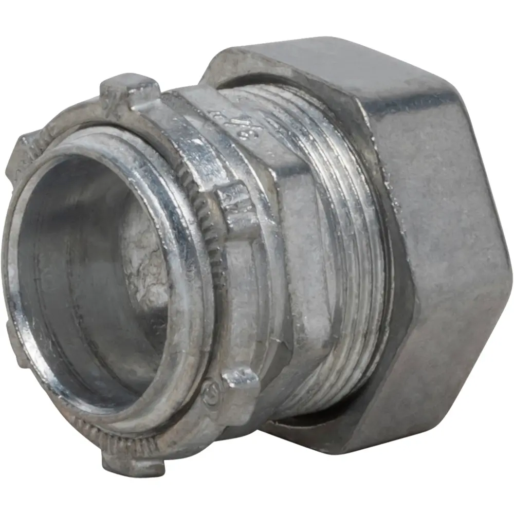 3/4" EMT Compression Connector, Zinc Die Cast 3 3/4" EMT Compression Connector, Zinc Die Cast