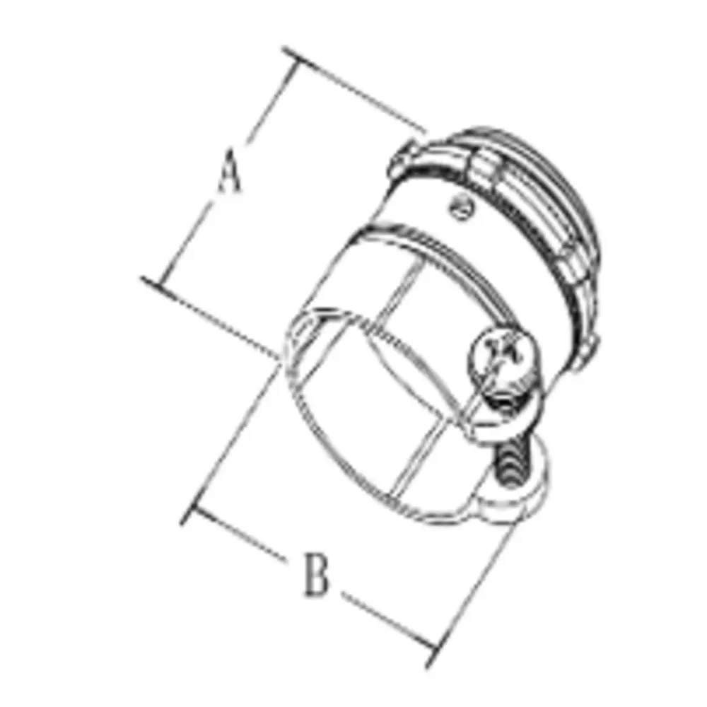 3/4 in. Straight Squeeze Connector, Die-Cast Zinc, Insulated 1 3/4 in. Straight Squeeze Connector, Die-Cast Zinc, Insulated