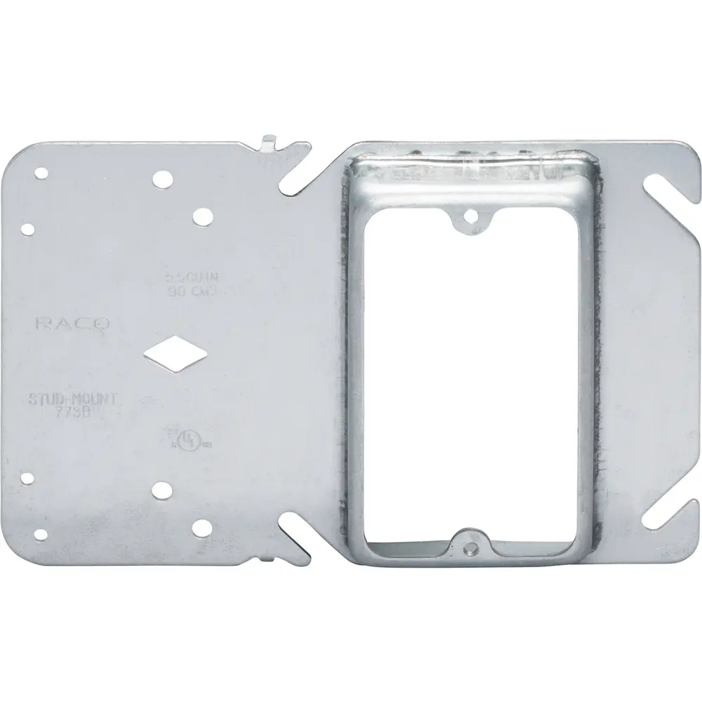 3/4" Raised, Single-Gang 4-Square Offset Mud Ring 2 3/4" Raised, Single-Gang 4-Square Offset Mud Ring