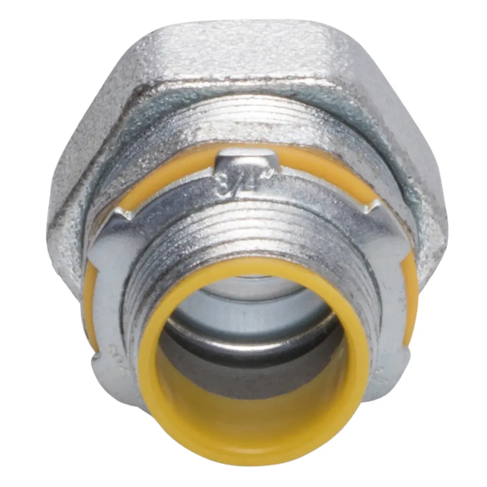 3/4" Steel-Zinc Liquid Tight Straight Fitting