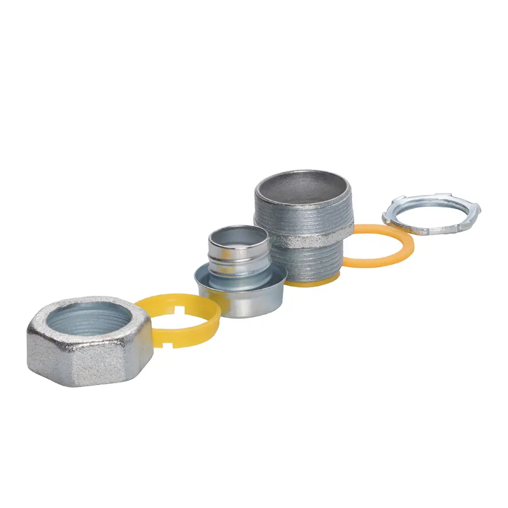 3/4" Steel-Zinc Liquid Tight Straight Fitting
