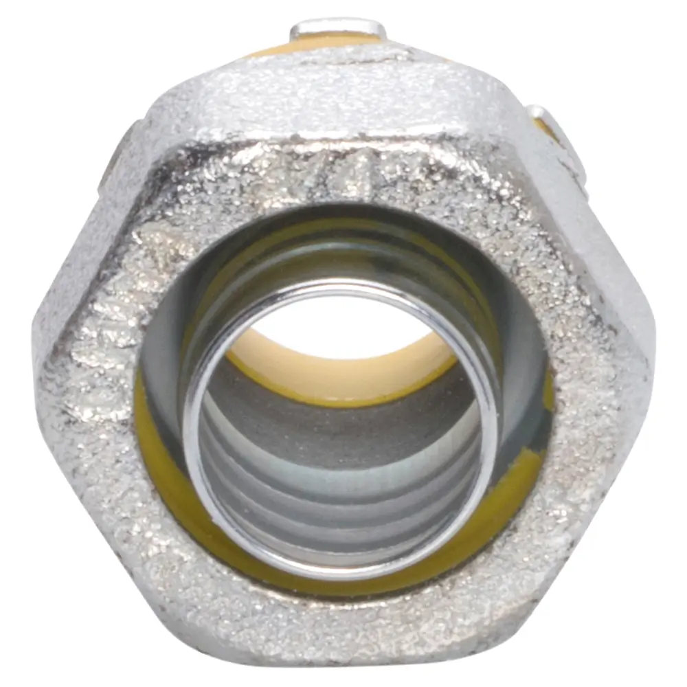 3/4" Steel-Zinc Liquid Tight Straight Fitting