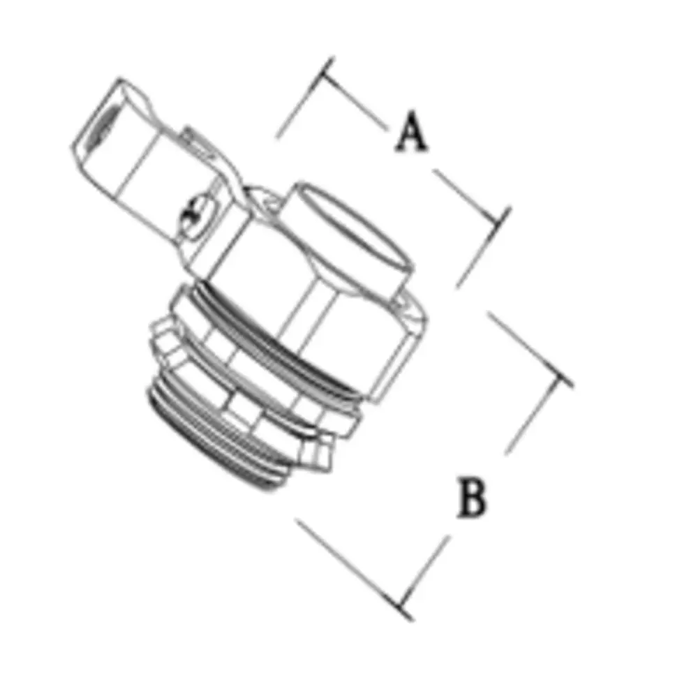 3/4" Straight Liquid Tight Connector w/ Aluminum Lug 1 3/4" Straight Liquid Tight Connector w/ Aluminum Lug