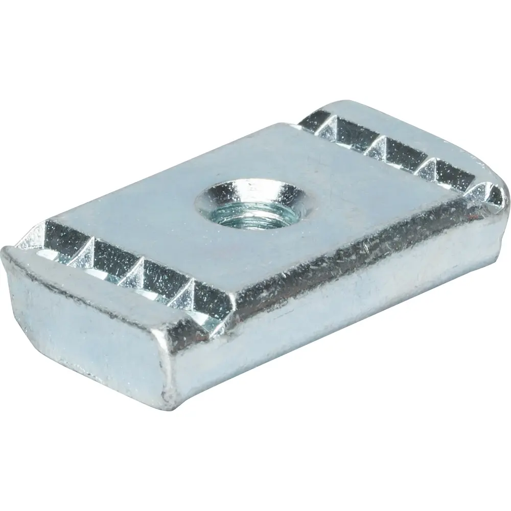 3/8" - #16 Channel Nut, 3/8" Thick, No Spring 1 3/8" - #16 Channel Nut, 3/8" Thick, No Spring
