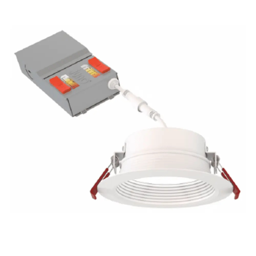 6" Deep Regressed Baffle LED Downlight, 27/30/35/40/50K, 120 VAC, Matte White 1 6" Deep Regressed Baffle LED Downlight, 27/30/35/40/50K, 120 VAC, Matte White