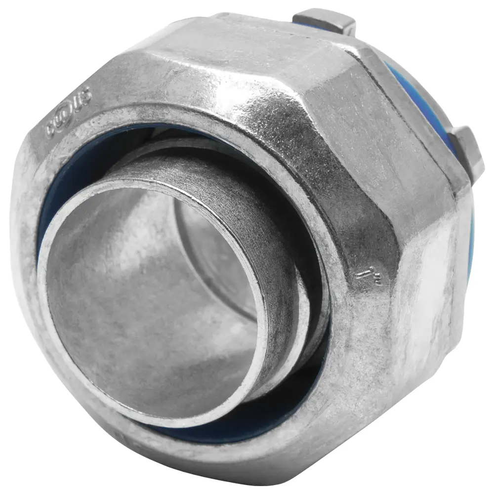 3/8" Straight Liquid Tight Connector, Zinc Die Cast