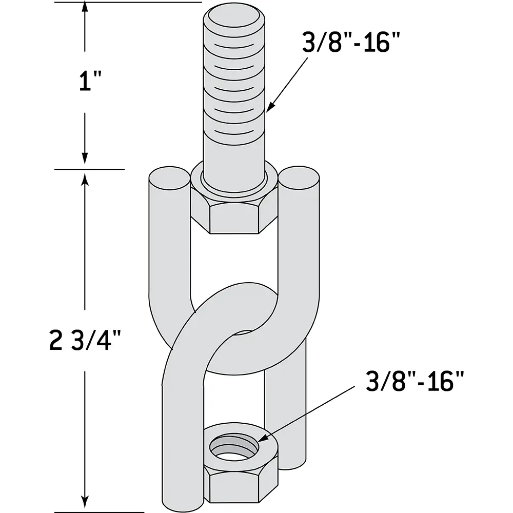 3/8" Swivel Male Female, Steel 1 3/8" Swivel Male Female, Steel