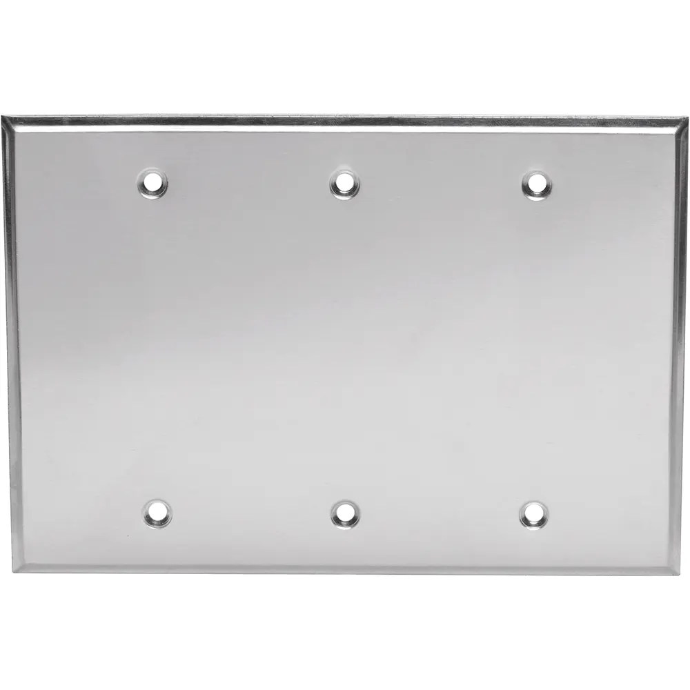 3-Gang Blank Cover, Steel
