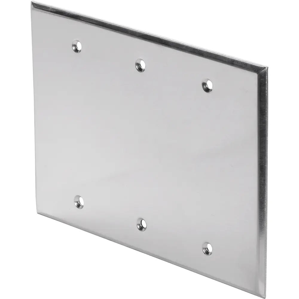 3-Gang Blank Cover, Steel