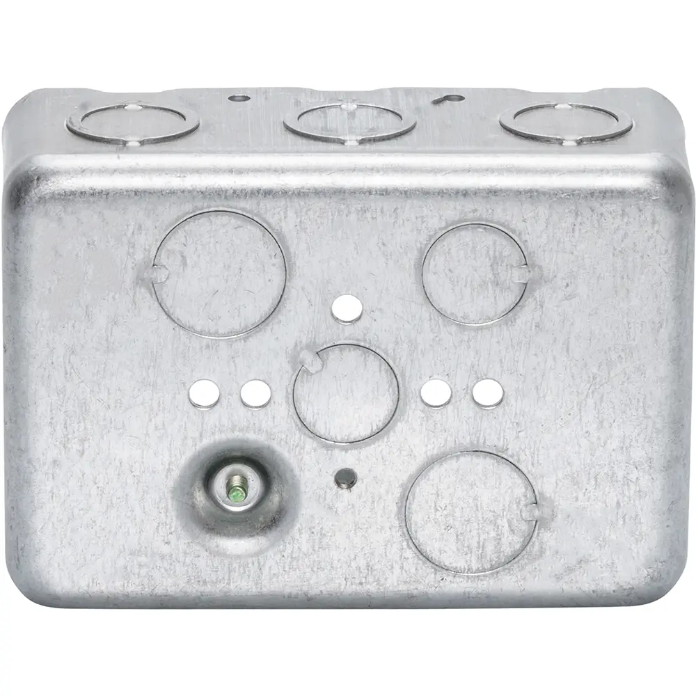 3-Gang Drawn Multi-Gang Handy Box w/ Pigtail, 2-1/8" Deep
