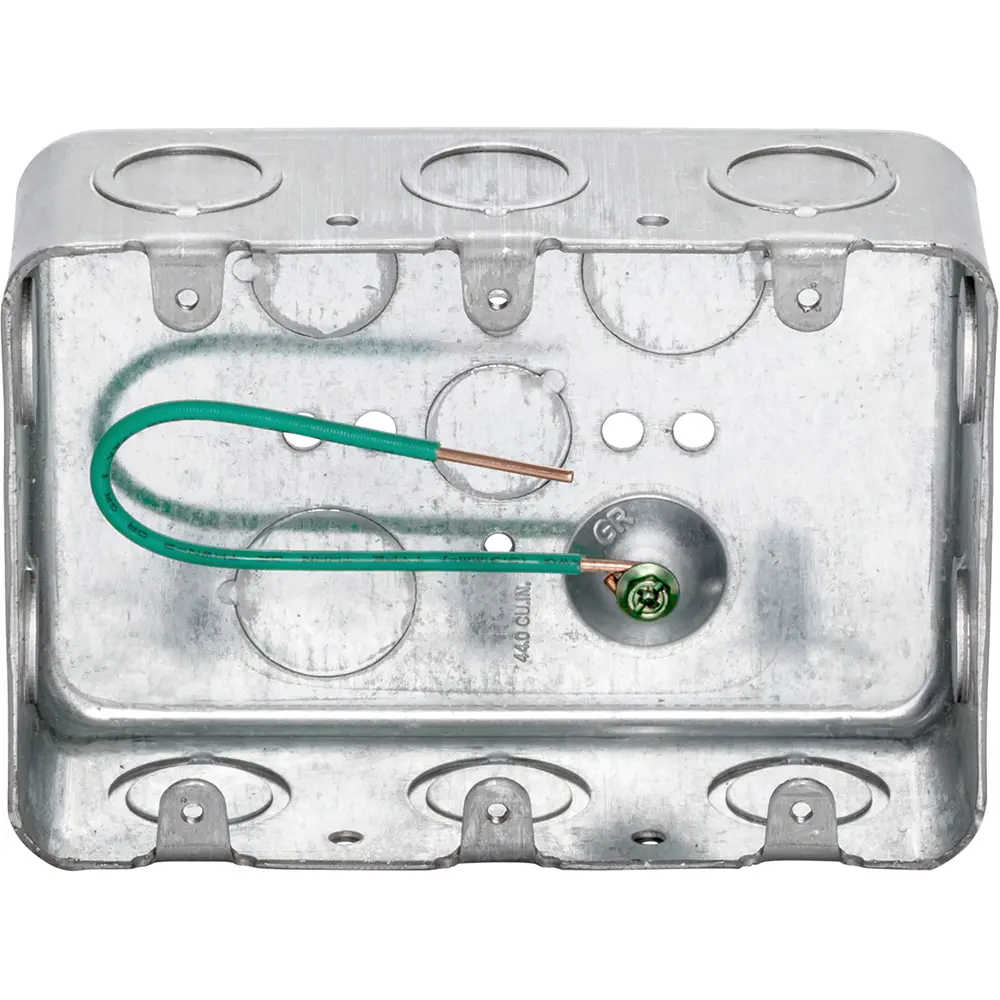 3-Gang Drawn Multi-Gang Handy Box w/ Pigtail, 2-1/8" Deep