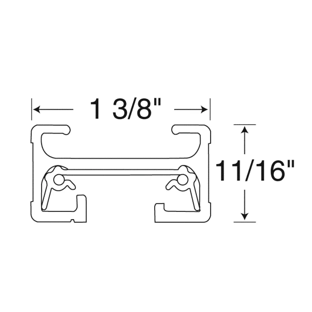 8 ft. TRAC-MASTER® Trac Sections, 1-Circuit, White