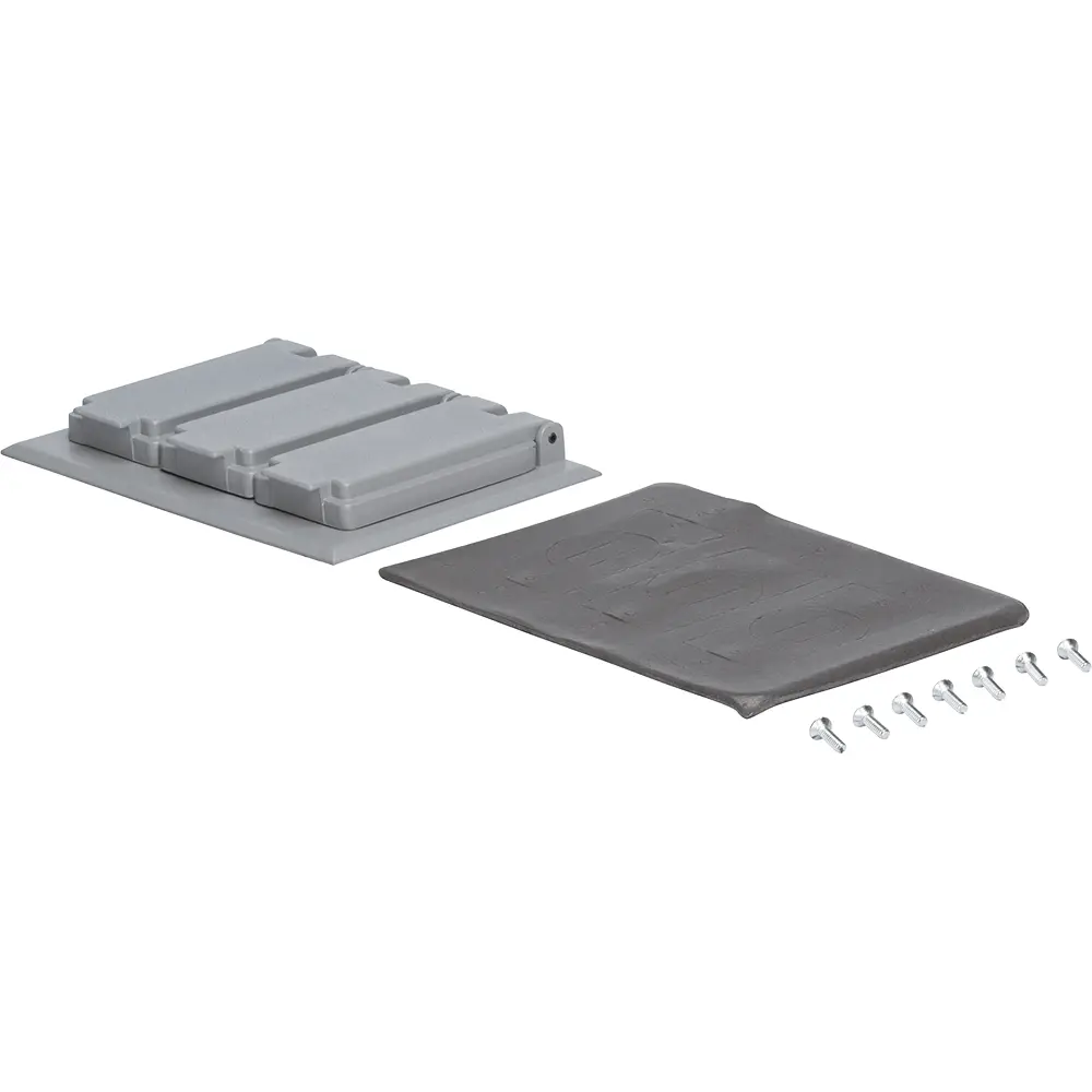 3-Gang Weatherproof (3) Single Receptacle Cover, Die-Cast Zinc, Gray 3 3-Gang Weatherproof (3) Single Receptacle Cover, Die-Cast Zinc, Gray