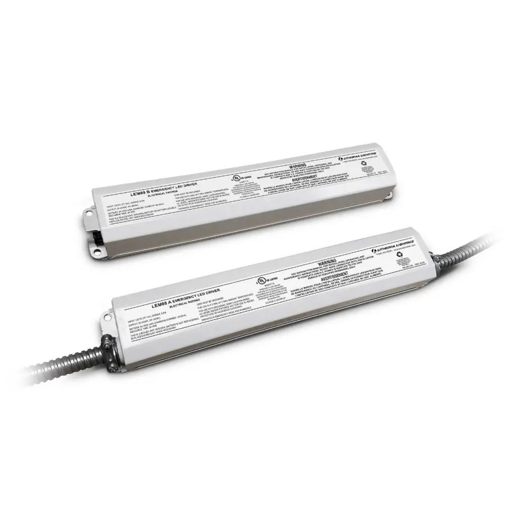 8W Emergency LED Driver, Dual Metal Conduit, 120-277 VAC