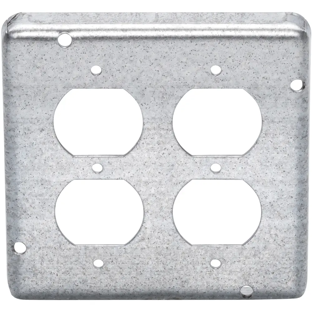 4-11/16" Industrial Cover, 1/2" Raised, (2) Duplex Receptacle