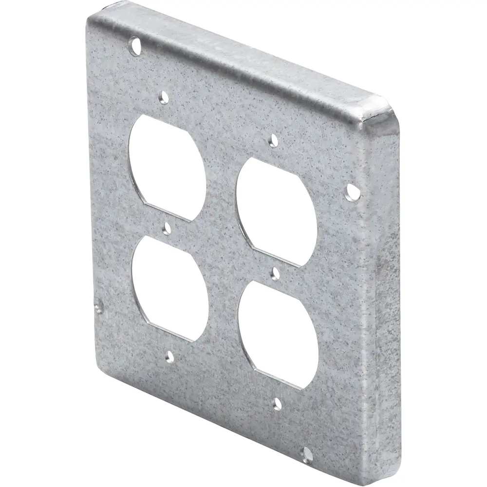 4-11/16" Industrial Cover, 1/2" Raised, (2) Duplex Receptacle