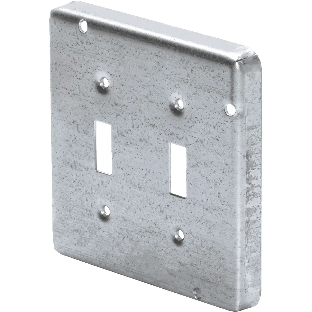 4-11/16" Industrial Cover, 1/2" Raised, (2) Toggle Switch 2 4-11/16" Industrial Cover, 1/2" Raised, (2) Toggle Switch