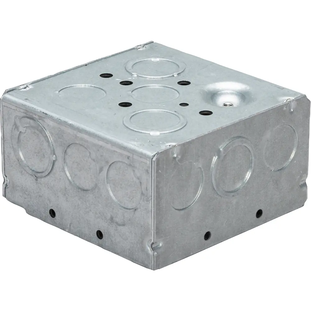 4-11/16 SQ Drawn Box 1-1/2 Deep W/ Raised Ground Emboss