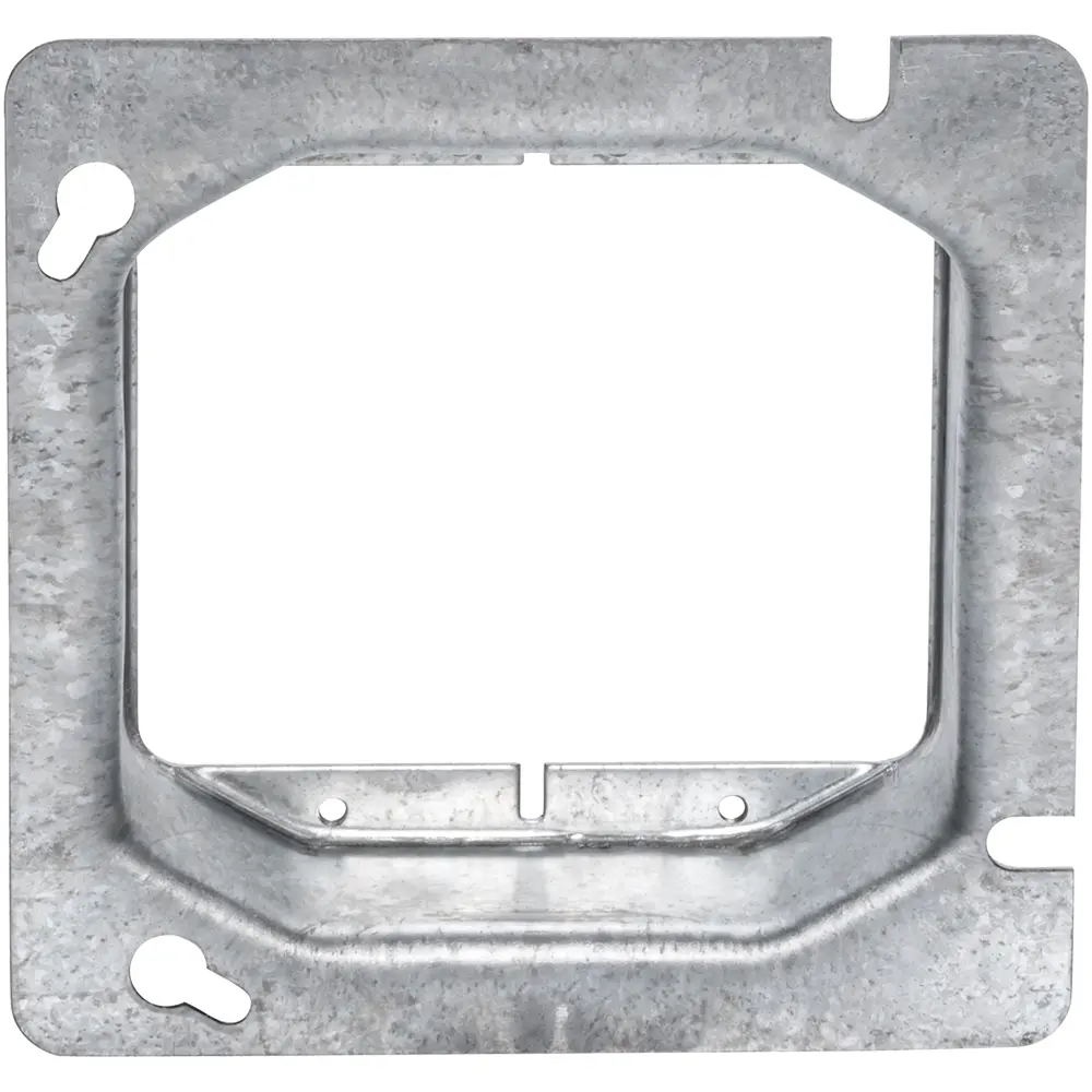 4-11/16" Square 2-Gang Device Ring. 1" Raised, 11.8 Cu. In.