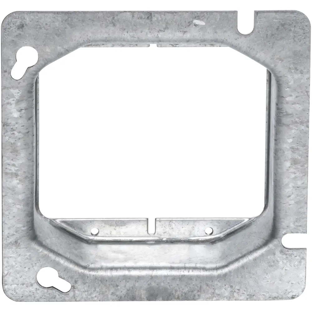 4-11/16" Square 2-Gang Device Ring, 2" Raised, 20.7 Cu. In.
