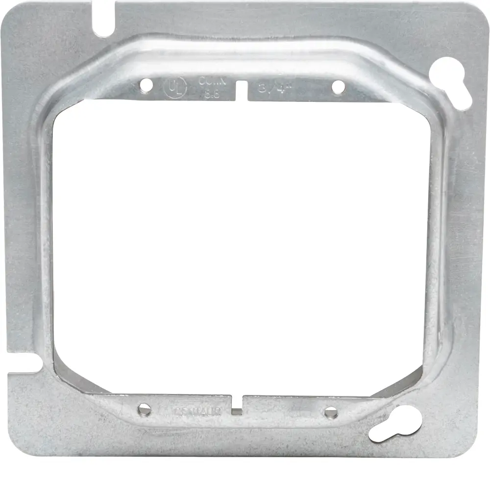 4-11/16" Square 2-Gang Device Ring, 3/4" Raised, 8.8 Cu. In. 1 4-11/16" Square 2-Gang Device Ring, 3/4" Raised, 8.8 Cu. In.