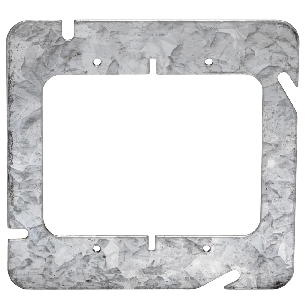 4-11/16" Square 2-Gang Device Ring, Flat