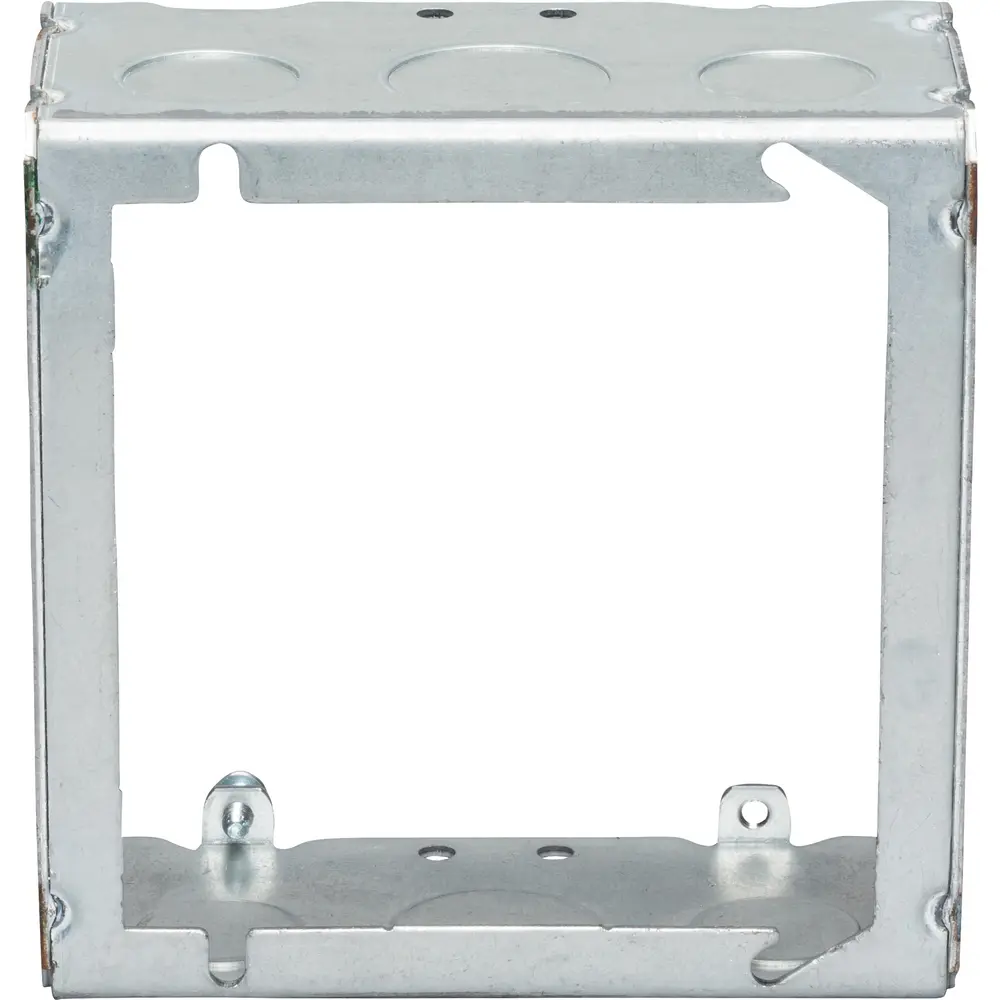 4-11/16 Square Box Extension w/ 1/2" & 3/4" KO, 2-1/8" Deep