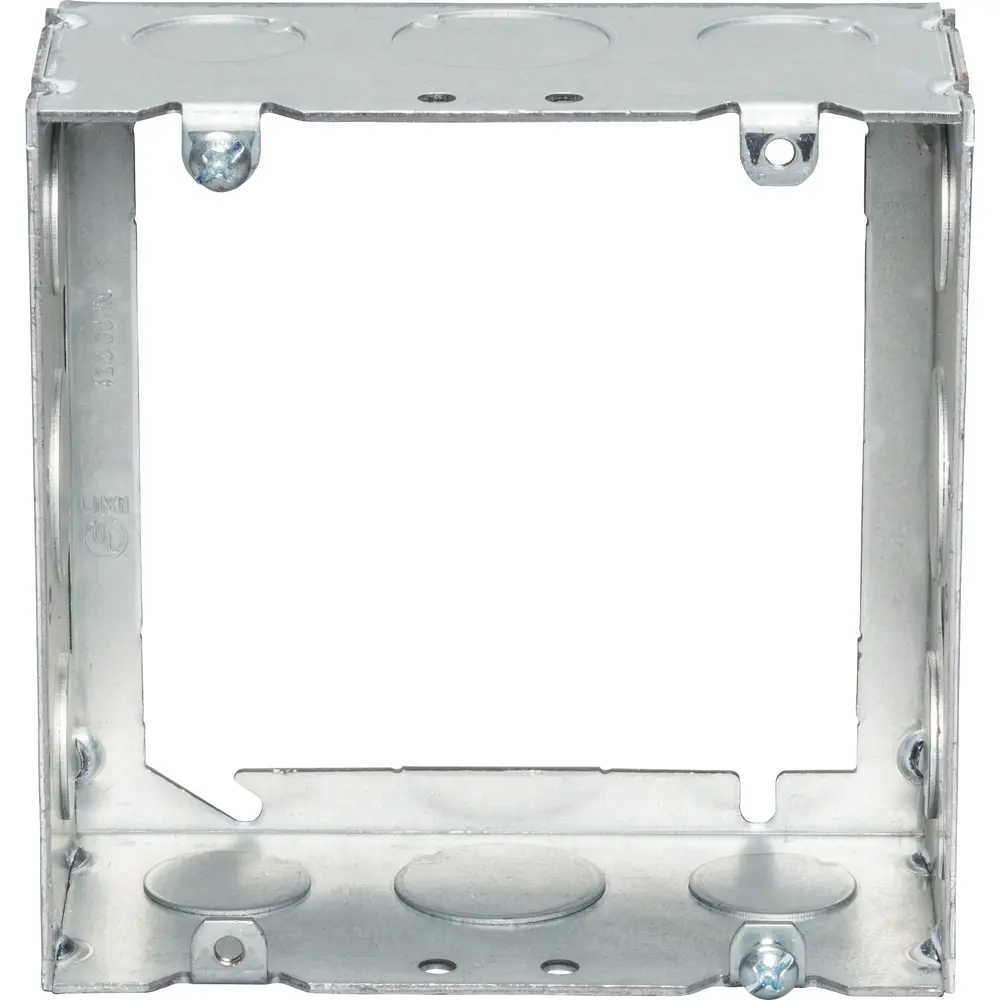 4-11/16 Square Box Extension w/ 1/2" & 3/4" KO, 2-1/8" Deep