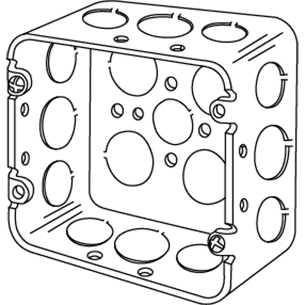 4-11/16" Square Drawn Box w/ Raised Ground Emboss, 1-1/2" Deep 1 4-11/16" Square Drawn Box w/ Raised Ground Emboss, 1-1/2" Deep