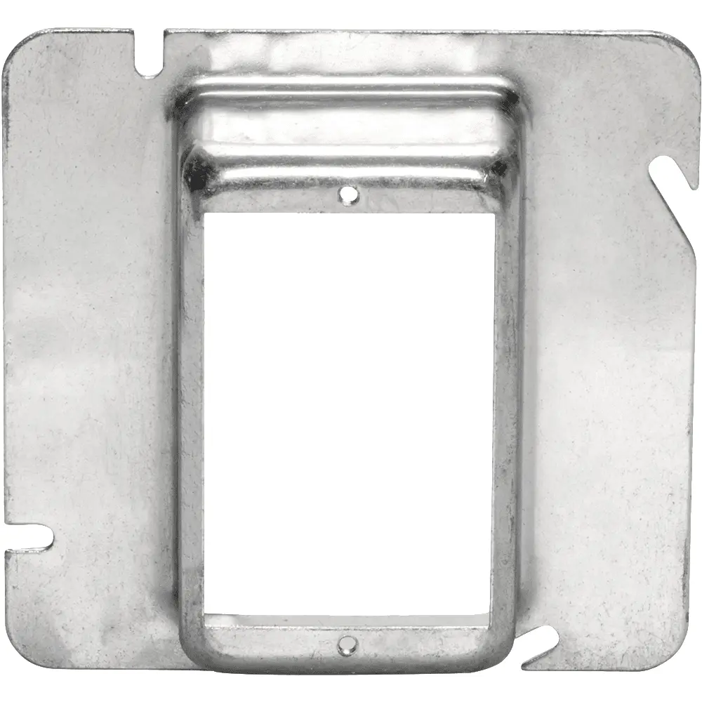 4-11/16" Square Single-Gang Device Ring, 1/4" Raised, 1.8 Cu. In. 2 4-11/16" Square Single-Gang Device Ring, 1/4" Raised, 1.8 Cu. In.
