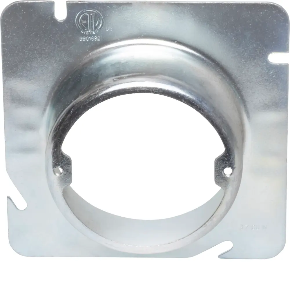 4-11/16" Square to Round Cover,1-1/2" Raised, Open, Ears (2) 3/4" O.C. 1 4-11/16" Square to Round Cover,1-1/2" Raised, Open, Ears (2) 3/4" O.C.