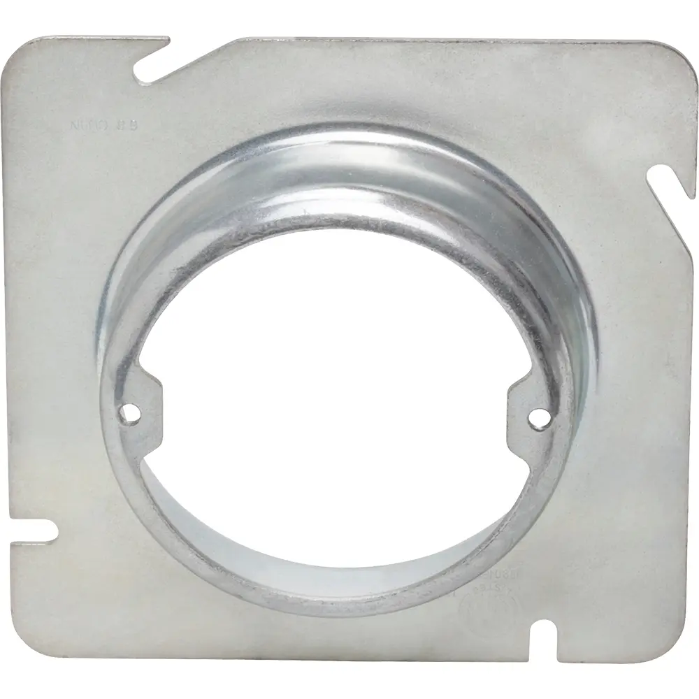 4-11/16" Square to Round Cover, 1" Raised, Open, Ears (2) 3/4" O.C.