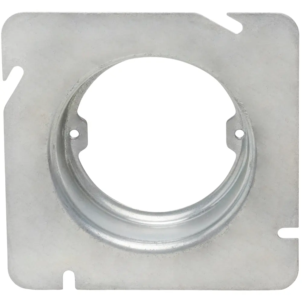 4-11/16" Square to Round Cover, 1" Raised, Open, Ears (2) 3/4" O.C.