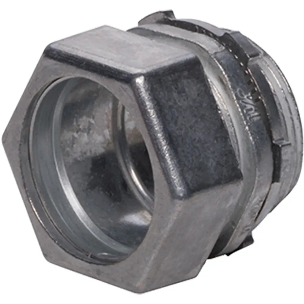 4" EMT Compression Connector, Zinc Die Cast