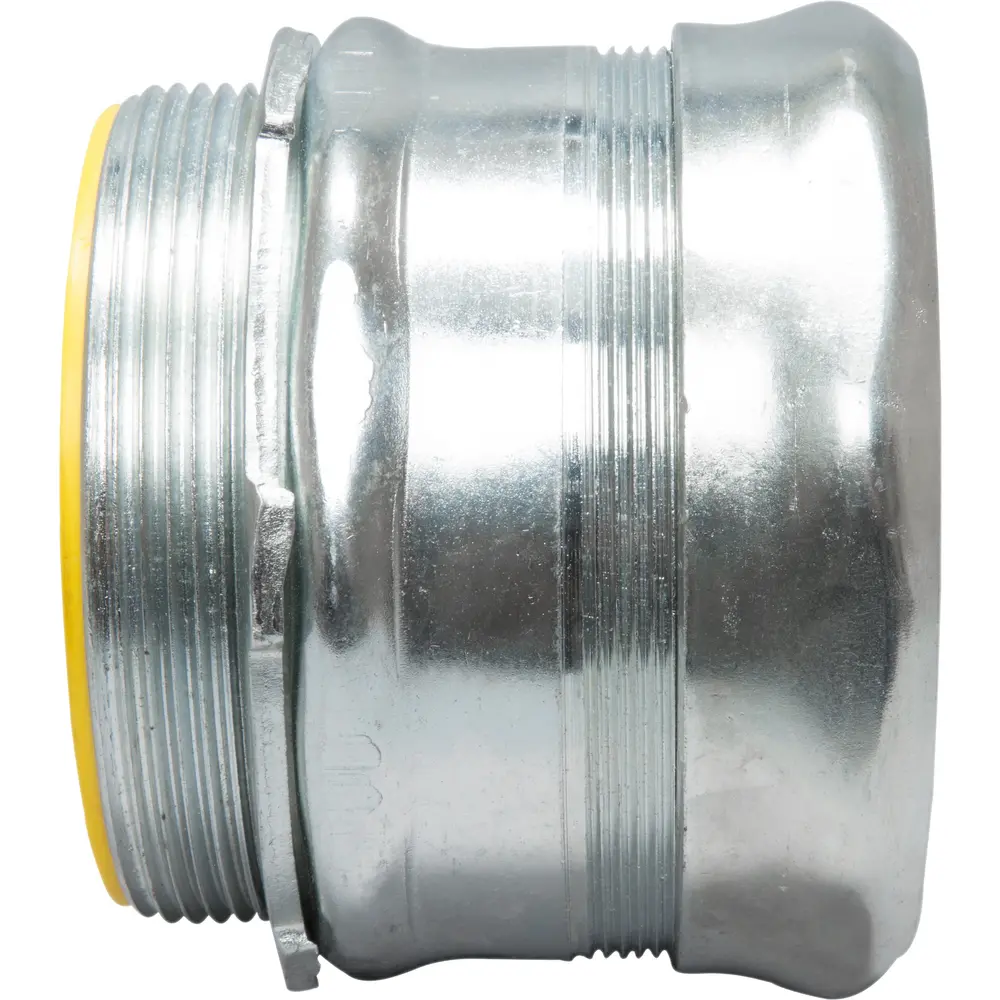 4" EMT Steel Compression Connector w/ Insulated Throat