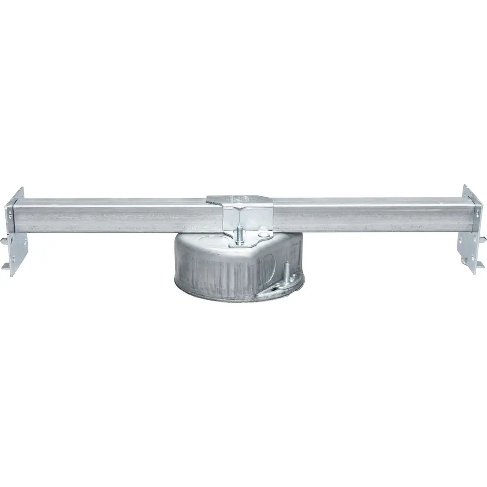 4" Fan Support Box w/ New Work Bar Hanger, 1-1/2" Deep, Contractor Pack