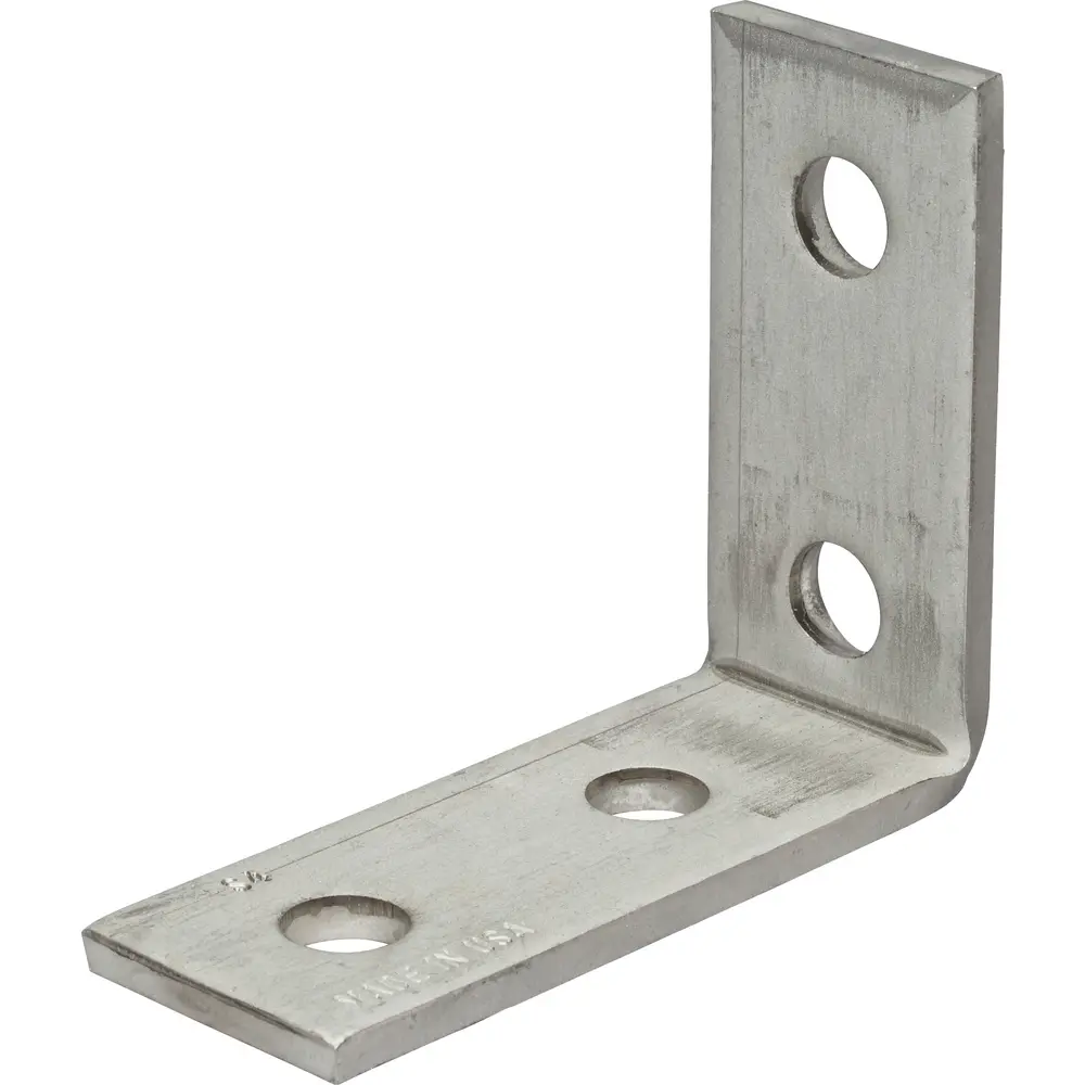 4-Hole 3-Way Corner Angle Bracket, 304 Stainless Steel