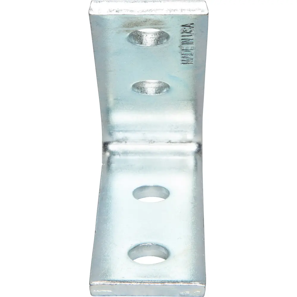 4-Hole Closed 45° Corner Angle Bracket, Electro-Galvanized