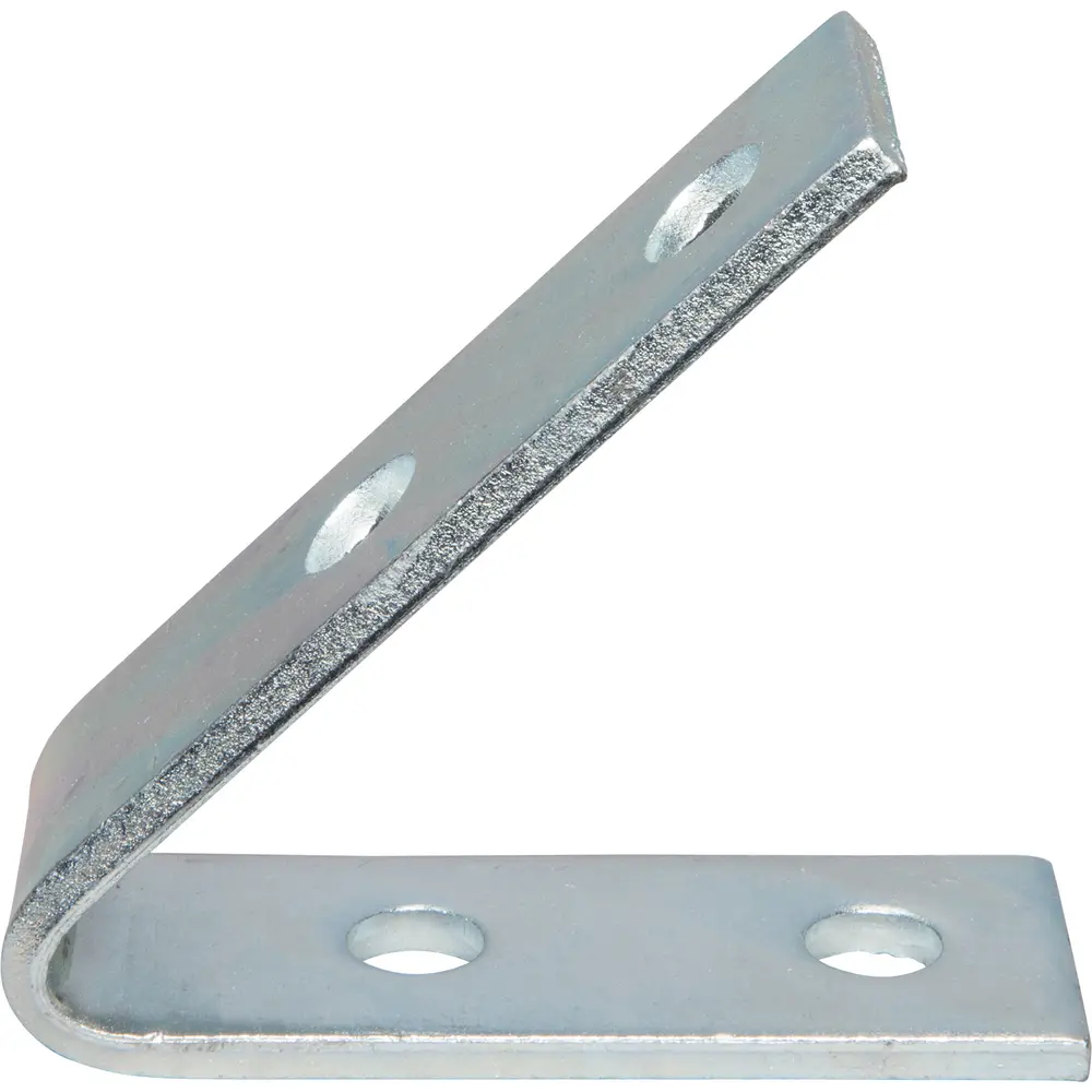 4-Hole Closed 45° Corner Angle Bracket, Electro-Galvanized