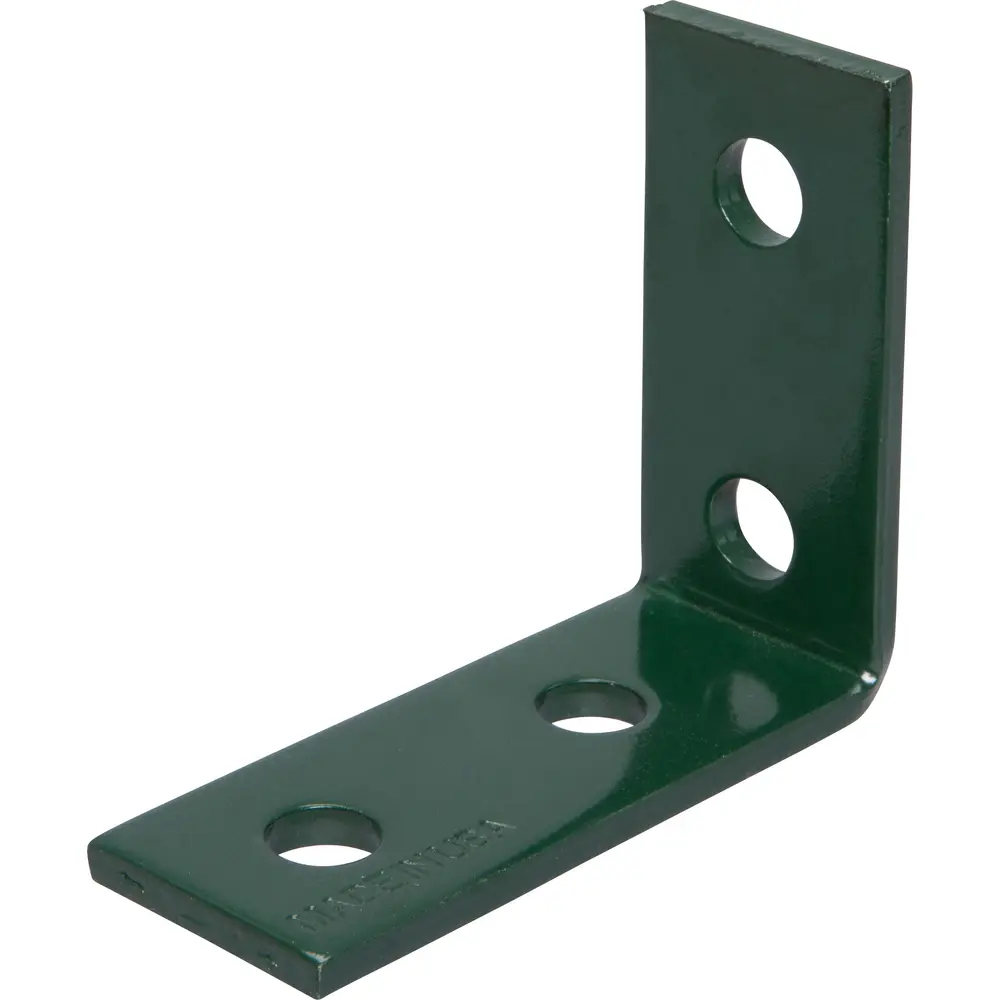 4-Hole Corner Angle Bracket, 3-Way, Galvanized