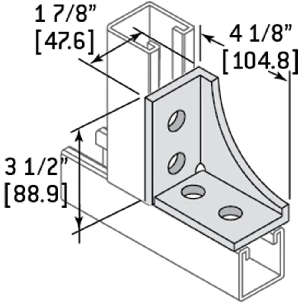 4-Hole Gusset Corner Right Angle Bracket
