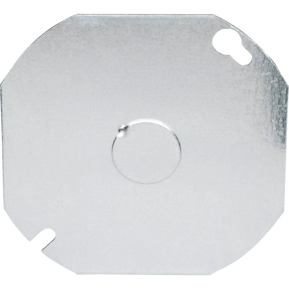4 in. Octagon Flat Cover w/ 1/2 in. KO