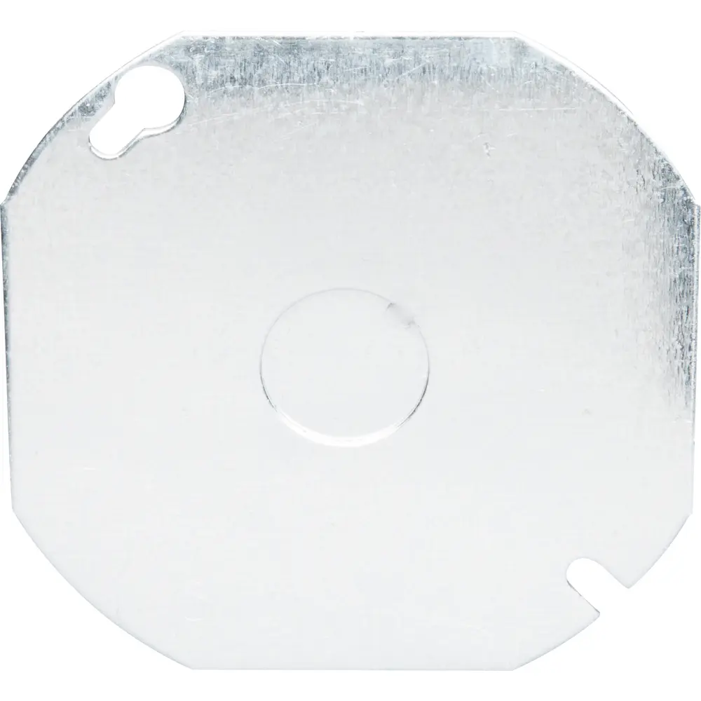 4 in. Octagon Flat Cover w/ 1/2 in. KO