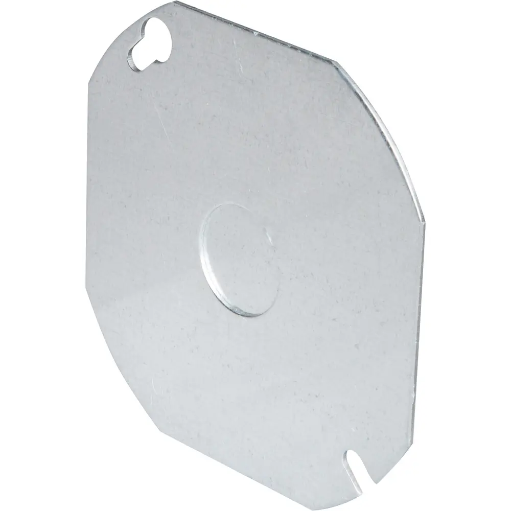 4 in. Octagon Flat Cover w/ 1/2 in. KO