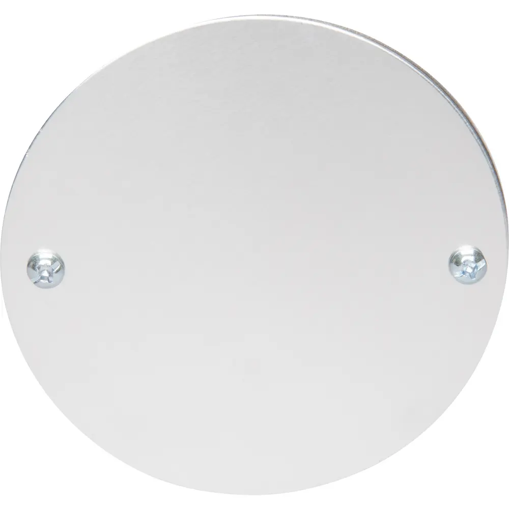 4 in. Round Weatherproof Blank Cover w/ Gasket, Chrome