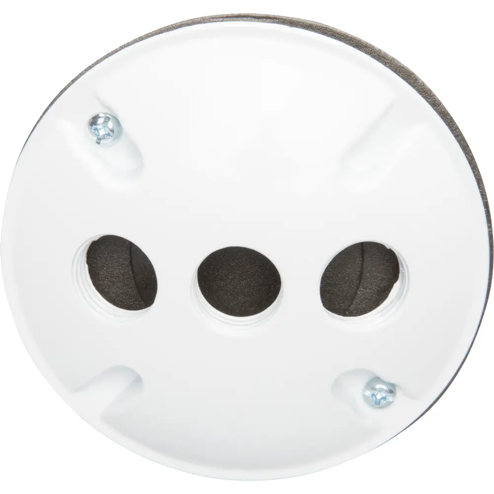 4 in. Round Weatherproof Directional Lamp Holder Cover, (3) 1/2 in., White