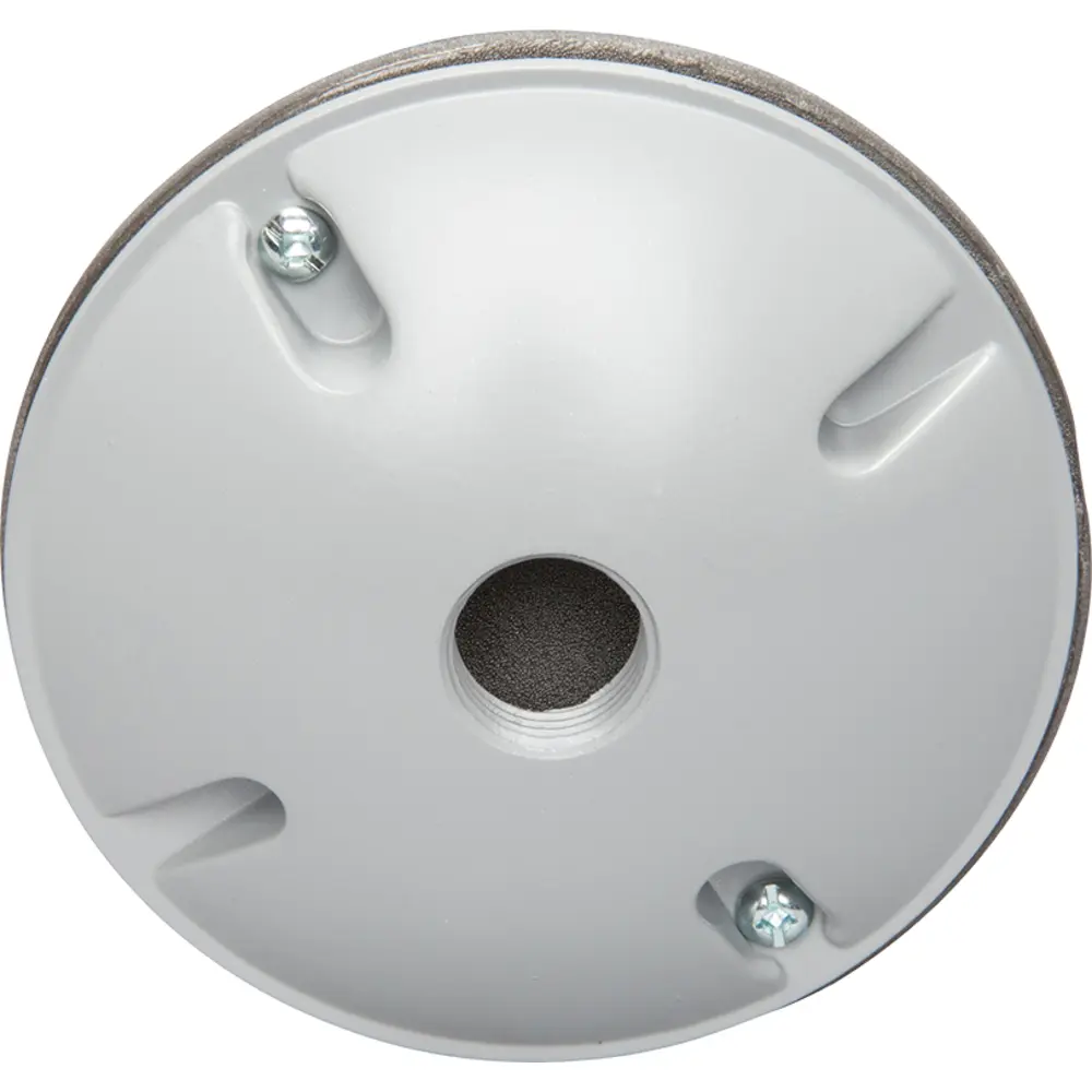 4 in. Round Weatherproof Lamp Holder Cover, (1) 1/2 in., Gray 2 4 in. Round Weatherproof Lamp Holder Cover, (1) 1/2 in., Gray